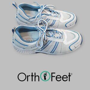 Orthofeet Tahoe Womens Athletic Strap On Lace Up Sneakers Shoes Womens 10M